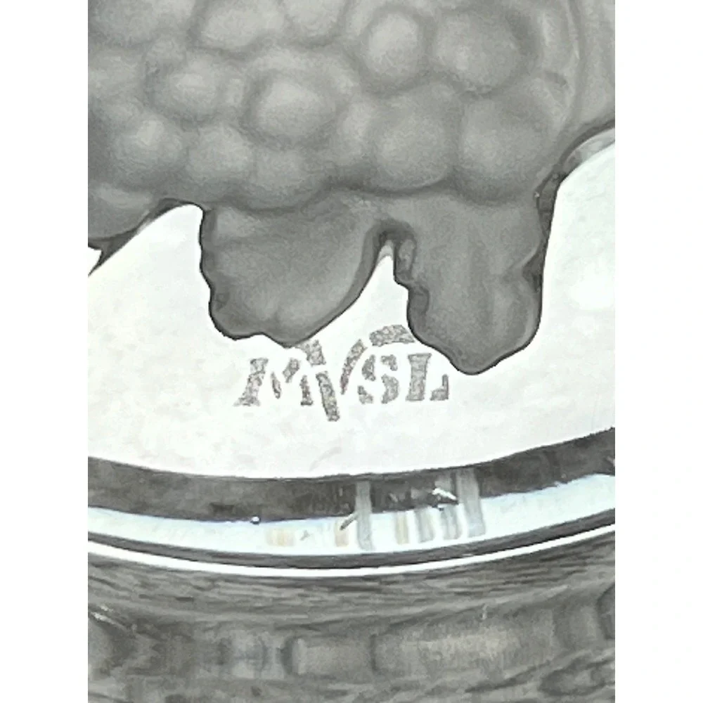 Mikasa Harvest Frosted Fruit Crystal Coasters Set of 4‎ West Germany Scalloped